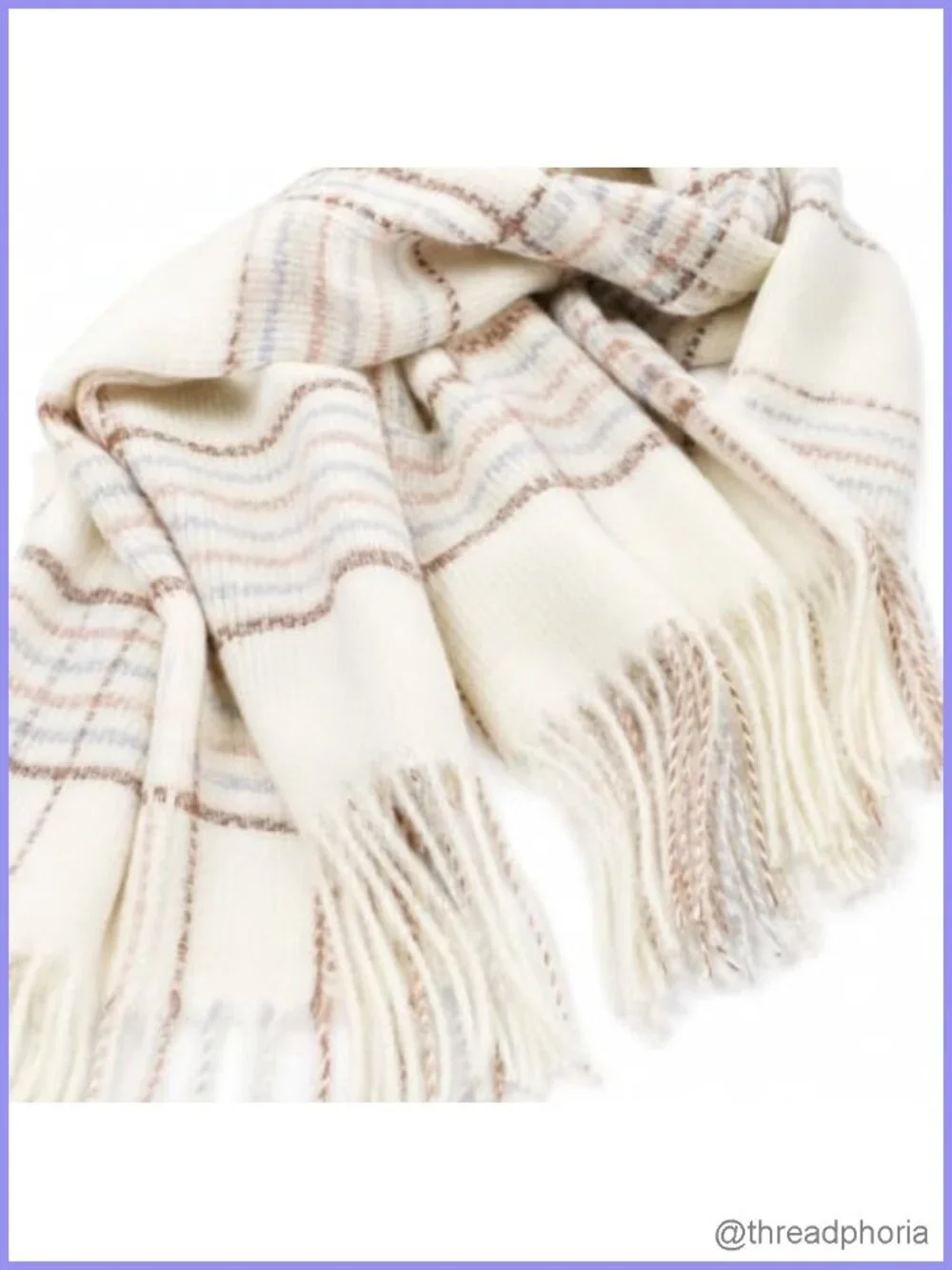 Women's Plaid Shawl Wrap Scarf with Tassels, Oversized Warm Winter Accessory